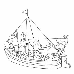 tekening van een kikker