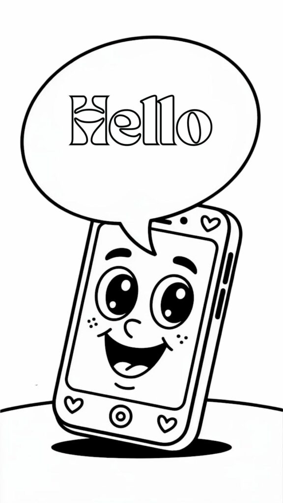 telefoon tekenen makkelijk