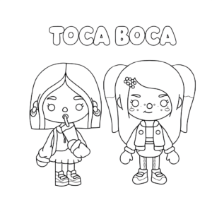 toca boca paper doll kleurplaat