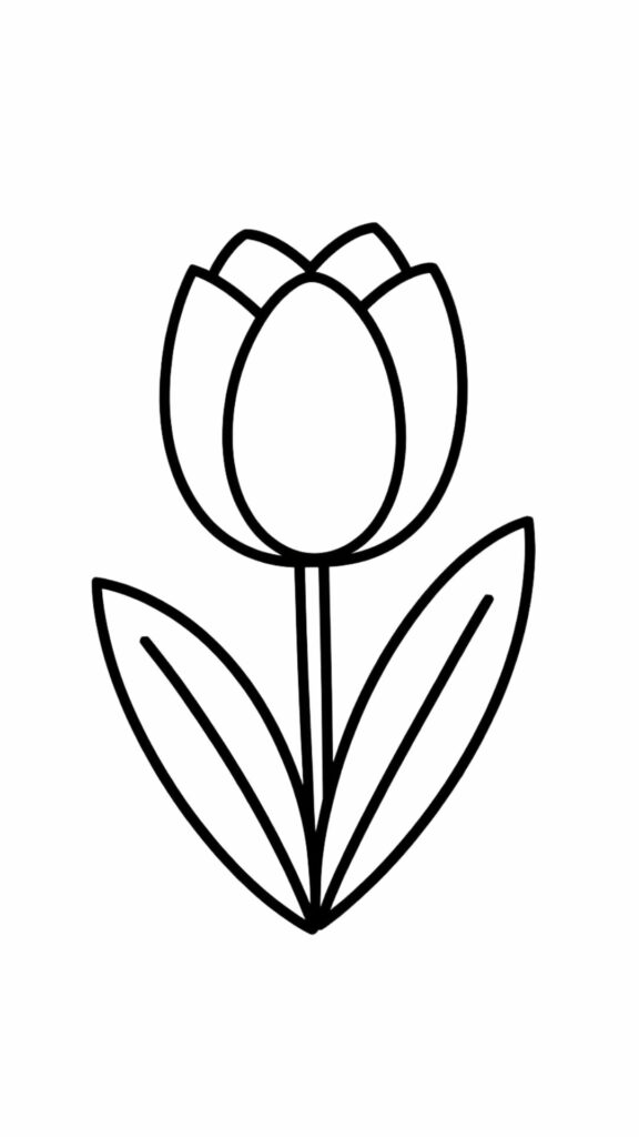 tulp tekenen simpel