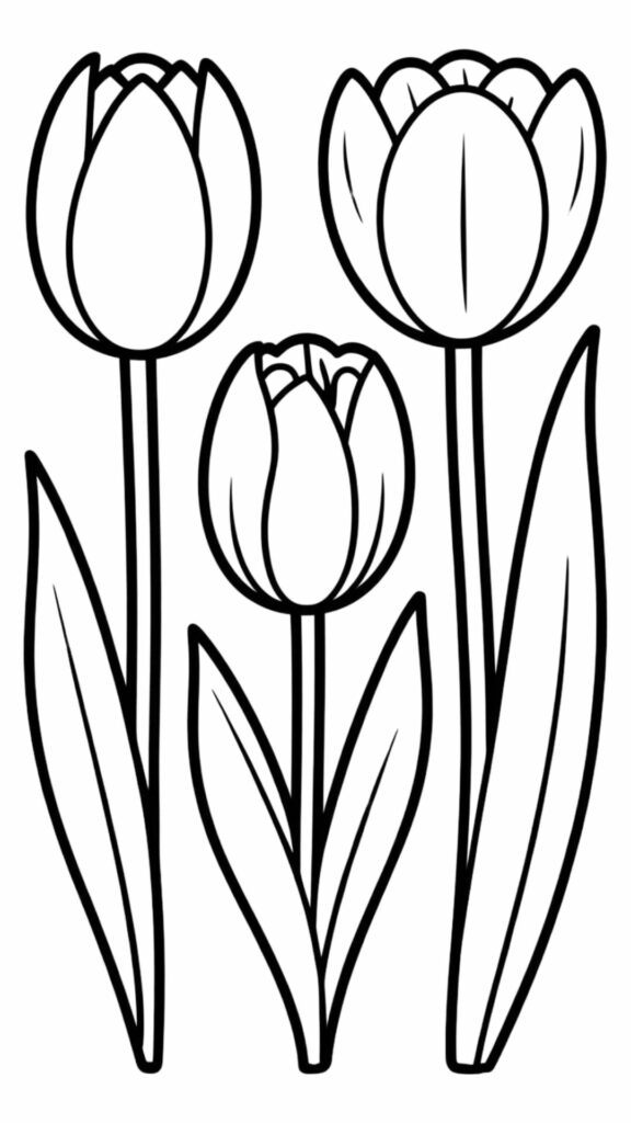 tulp tekening