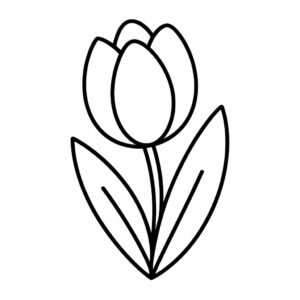 tulpen kleurplaat
