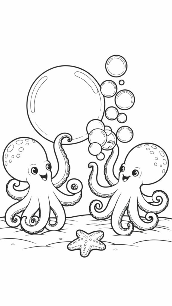 vector tekening octopus
