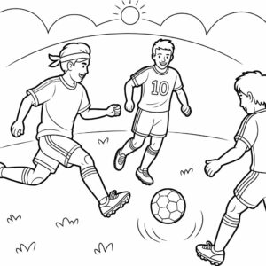 voetballer kleurplaat