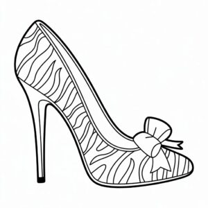 Disegni di scarpe con tacco da stampare