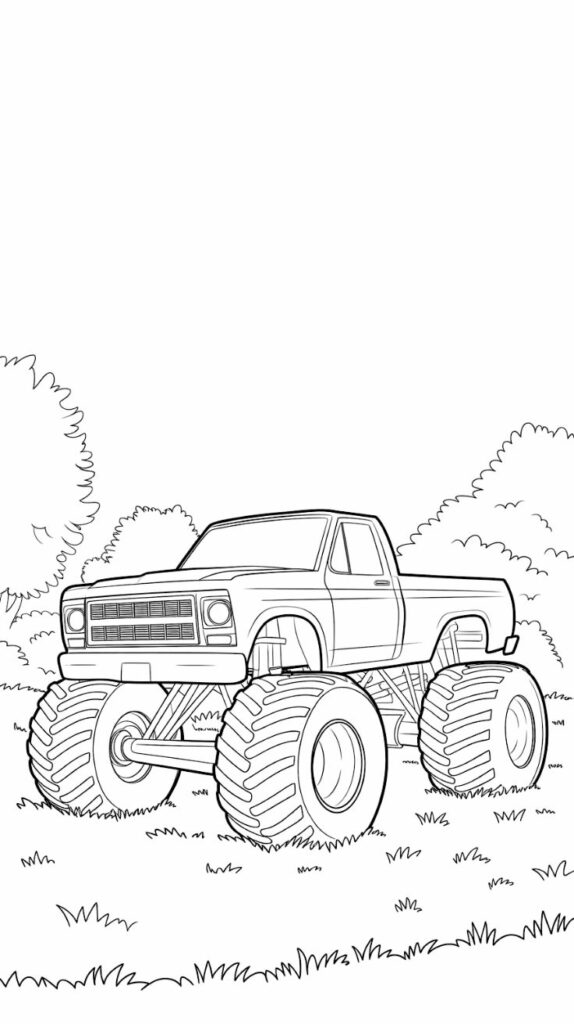 Download Monster Truck Kleurplaat