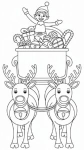 Elf met arrenslee en rendieren PDF