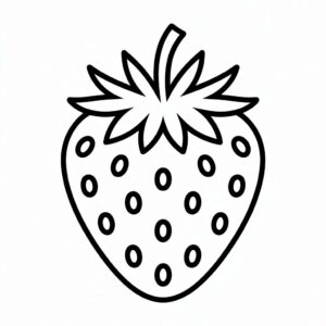 Fragola semplice da scaricare e colorare