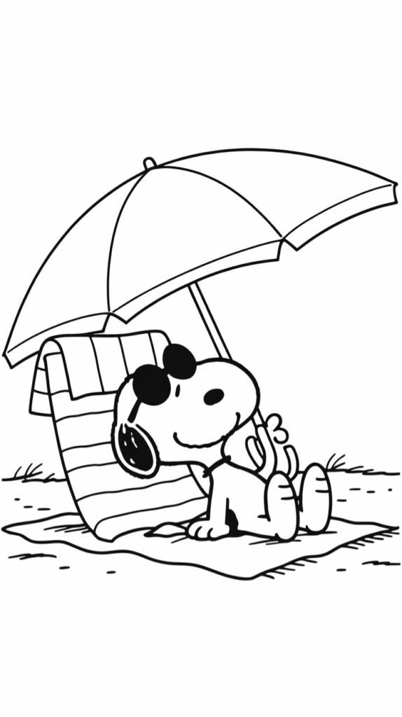 Desenhos Para Pintar e Colorir Snoopy