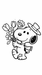 desenho do snoopy para colorir