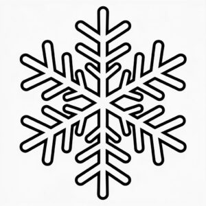 Gratis printable – eenvoudige sneeuwvlok om in te kleuren