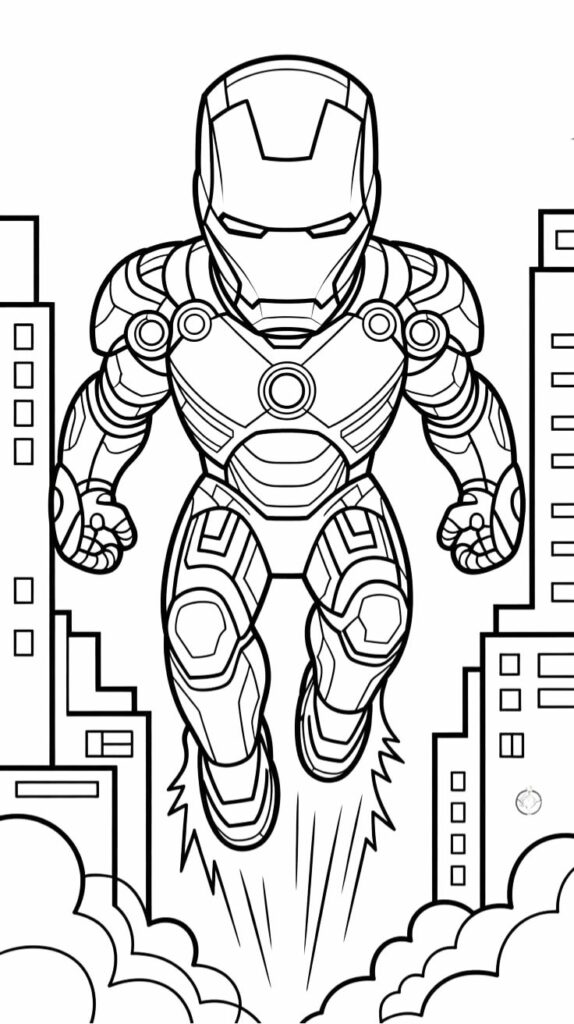 Iron Man Kleurplaten Printen