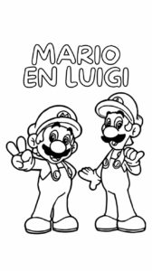 immagini di mario e luigi da colorare