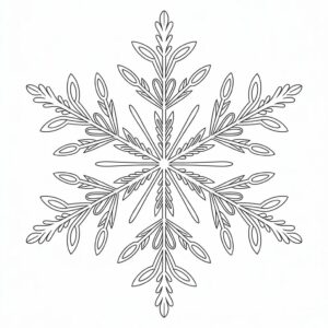 Moeilijke sneeuwvlok kleurplaat PDF