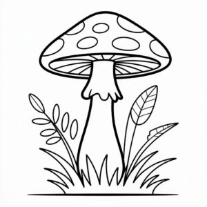 Paddestoel in het bos gratis te downloaden