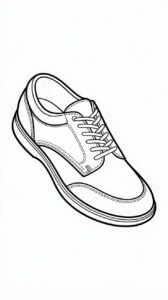 Scarpe eleganti da colorare per bambini