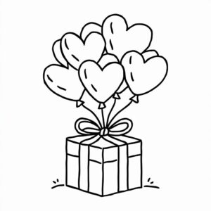 PDF para colorear un regalo lindo