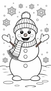 Sneeuwvlok met sneeuwpop PDF