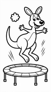 Springendes Känguru Ausmalbild