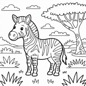 afbeelding zebra tekening