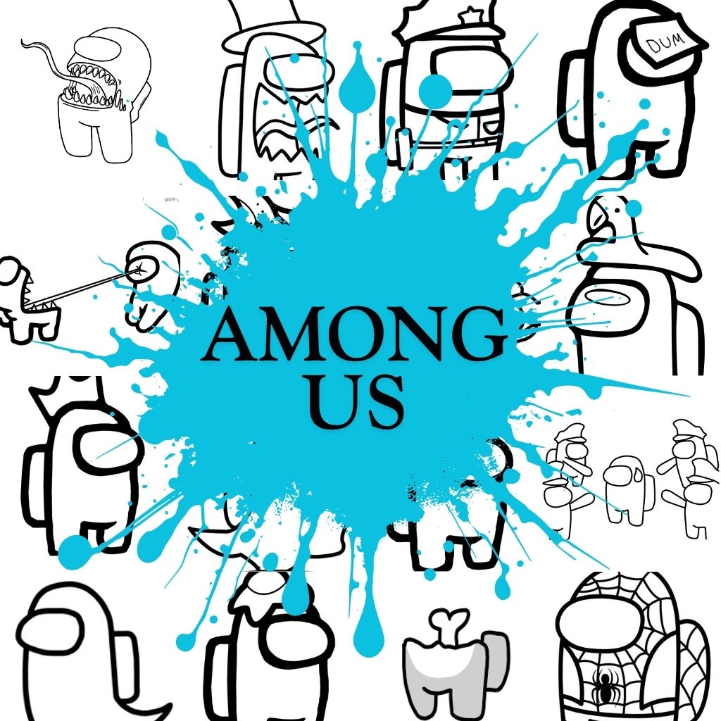 among us kleurplaat ft
