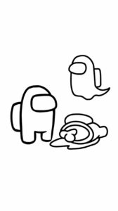 desenho para colorir do among us