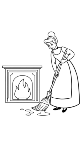 assepoester kleurplaat prinseses