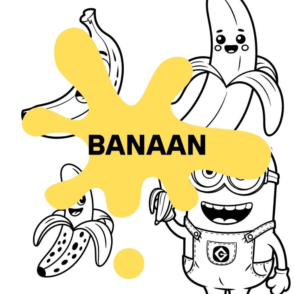 banaan kleurplaat ft