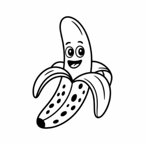 bananen kleurplaat