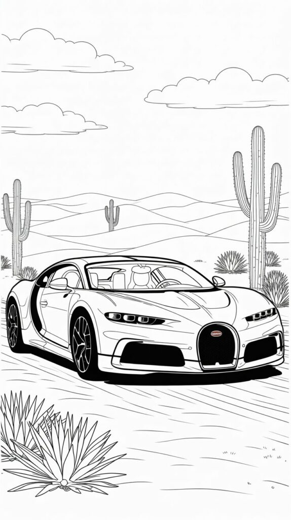 bugatti tekenen