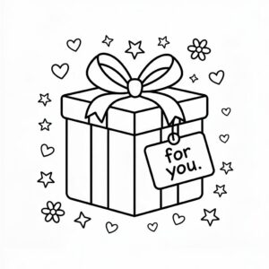 geschenk malvorlage