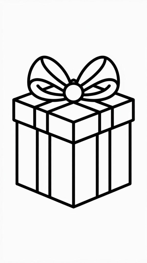 ausmalbild weihnachtsbaum mit geschenken