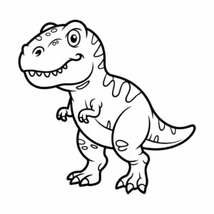 dino t rex kleurplaat