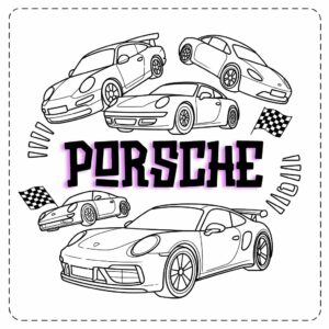Kleurplaat Porsche