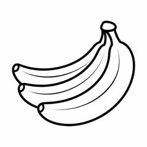 fruit banaan kleurplaat