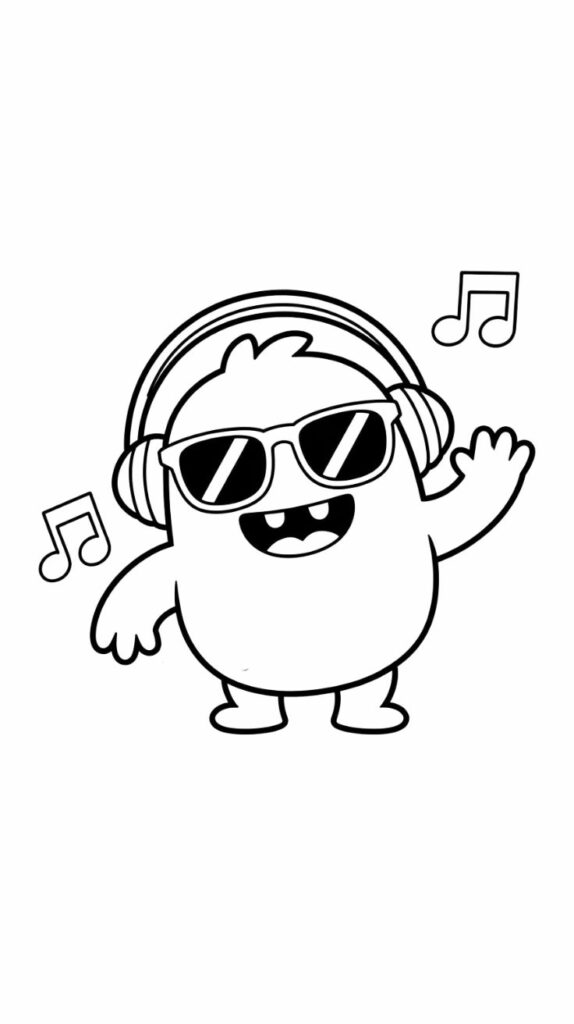 gratis kleurplaten monster printen