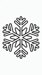 gratis sneeuwvlok kleurplaat