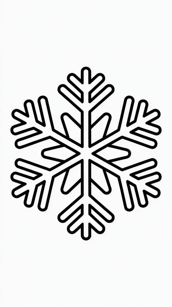 fiocco di neve disegno facile