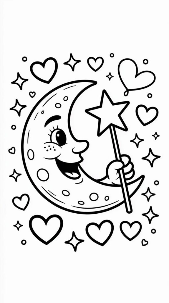 good night moon coloring pages