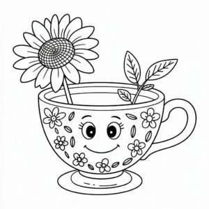 hoe teken je een zonnebloem