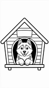 husky kleurplaat puppy makkelijk