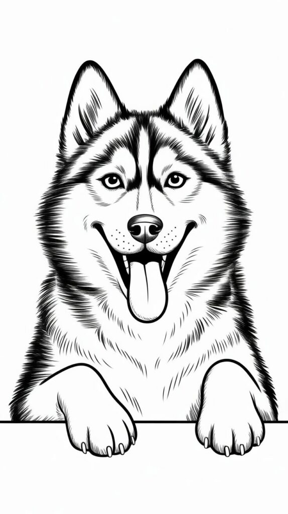 malvorlagen husky