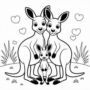 kangoeroe kop kleurplaat