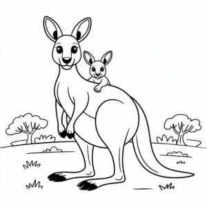 kangoeroe tekenen in stappen