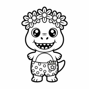 kleurplaat dinosaurus t-rex