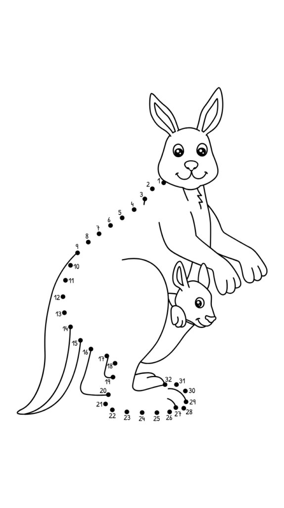 kleurplaat kangoeroe