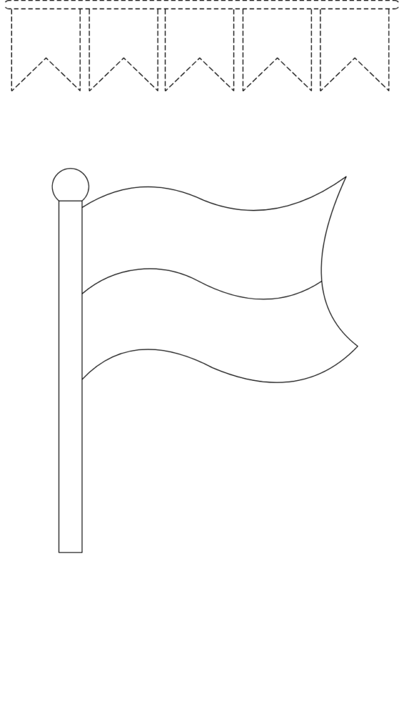 kleurplaat koningsdag vlag