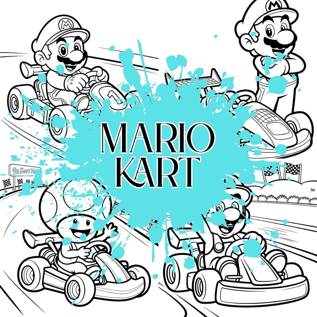 värityssivu Mario Kart ft