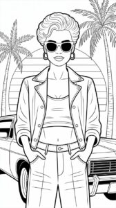 kleurplaat meiden topmodel