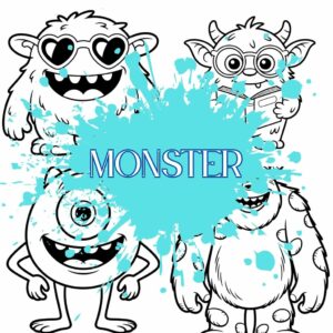 Ausmalbild Monster